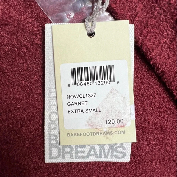 New Barefoot Dreams Cozychic Lite Long Open Front Cardigan Garnet NWT Women’s XS - Picture 12 of 13